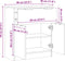 vidaXL - Dressoir - 60x30x70 - cm - bewerkt - hout - artisan - eikenkleurig