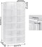 Woltu Schoenendozen Transparant Wit - 12 Stuks - Stapelbaar & Opvouwbaar - Met Voorklep - 25x19x35