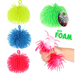 12 kneedbare pufferballen foam 51007Z - 12 cm - 4 kleuren