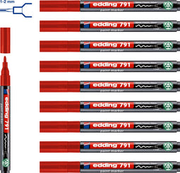 edding 791 - lakmarker - sneldrogend waterbestendig - rood (10 stuks)