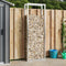 vidaXL - Haardhoutrek - 80x28x222 - cm - roestvrij - staal