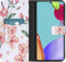 iMoshion Hoesje Geschikt voor Samsung Galaxy A52 (4G) / A52s / A52 (5G) Hoesje Met Pasjeshouder - iMoshion Design Softcase Bookcase - Meerkleurig / Blossom Watercolor