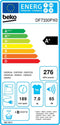 Beko DF7330PX0 - Warmtepompdroger - 7 kg - Energieklasse F - Geluidsniveau 65 dB