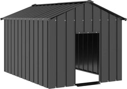 vidaXL - Hondenhok - met - dak - 113x153x101 - cm - gegalvaniseerd - staal