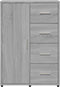 vidaXL - Dressoir - 60x31x84 - cm - bewerkt - hout - grijs - sonoma - eikenkleurig