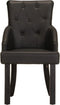 vidaXL - Eetkamerstoelen - 2 - st - echt - geitenleer - zwart
