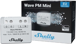 Shelly Qubino Wave PM Mini - Z-Wave Schakel-meetactor - Vermogensmeting tot 3600W