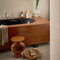 Urban Nature Culture - Side table Farren - Mango wood - Gouden eik Ø 30 * 39 CM