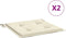 vidaXL - Tuinstoelkussens - 2 - st - 40x40x3 - cm - oxford - stof - crèmekleurig