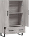 vidaXL - Hoge - kast - 69,5x31x115 - cm - bewerkt - hout - grijs - sonoma - eikenkleurig