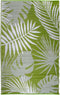 Esschert Design Jungle Leaves Tuintapijt- 240x150cm - Groen Wit