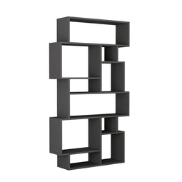 Kalune Design Woody Boekenkast - 168 x 96 x 26 cm - Ruime open vakken - Anthracite