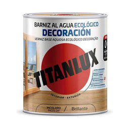 Vernis op waterbasis Titanlux m20100014 Ecologisch 250 ml Kleurloos