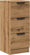 vidaXL - Dressoir - 30x30x70 - cm - bewerkt - hout - artisanaal - eikenkleur