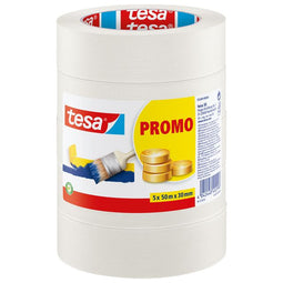 Voordeelset van 5x stuks afplaktape/schilderstape 30 mm x 50 m - Verf afplakband/tape - Maskeertape - Tesa Masking tape