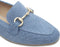 Marco Tozzi Denim Instappers - Vegan - Goudkleurige gesp - Blauw - Maat 40