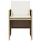 Tuinstoelen 4 st met kussens poly rattan beige