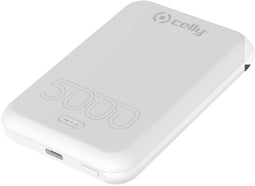 Celly MAGPB5000EVOWH - Powerbank 5000 mAh - USB type-C - Wit