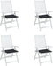 vidaXL - Tuinstoelkussens - 4 - st - ruitpatroon - 40x40x3 - cm - stof - zwart