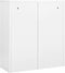vidaXL - Kantoorkast - 90x40x102 - cm - staal - wit