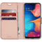 Accezz Samsung Galaxy A20e - Wallet Softcase Bookcase - 3 pashouders - Roze
