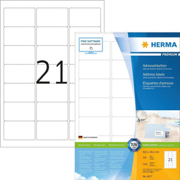 Herma prem. adr.etik. 63,5x38,1 100 vel DIN A4 2100 stuks 4677