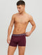 Jack&Jones 3P - Basic Heren Boxershorts - Elastische band met logo - Zwart Donkerblauw Bordeaux (3-pack)