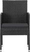 vidaXL - Tuinstoelen - 2 - st - poly - rattan - zwart