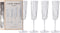 Laura Ashley Glass Collectables Champagneglazen set van 4 - Mondgeblazen - Helder - 21 cl.