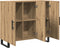 vidaXL - Dressoir - met - 3 - Deuren - Artisan - Eikenhout - 90x34x80 - cm - Gelaagd - Hout