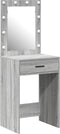 vidaXL - Kaptafel - met - LED-verlichting - - - Grijs - Sonoma - 50x41x135 - cm