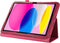 Lunso - Geschikt voor iPad 10 (2022) - Stand flip Bookcase hoes - Roze