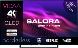 Salora QLED55UV1 - Smart TV - 55 inch 4K Ultra HD HDR10 - Zwart