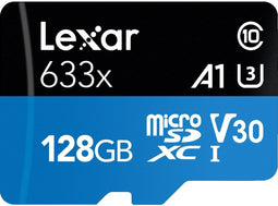 Lexar High Performance 633x - microSDXC 128GB - UHS-I A1 V30 U3 - met adapter