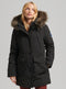 Superdry Everest - Dames Jas - Regular fit met afneembare capuchon - Zwart