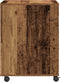 vidaXL - Printerstandaard - met - Wielen - Oud - Hout - 60x50x67 - cm