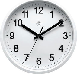 NeXtime wandklok NXT diam. 25 - 5 kunststof wit - witte wijzerplaat