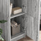 vidaXL - Hoge - kast - Grijs - Sonoma - 31,5x32x124 - cm - Geengineerd - hout