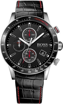 Hugo Boss HB1513390 Horloge - Leer - Zwart - Ø44 mm