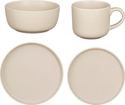 Mica Decorations Ozzu Serviesset 4 Persoons - Steengoed - Taupe