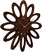 Wall clock Fiore dark wood veneer