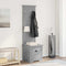 vidaXL - Gangkast - met - haken - BODO - 50x40x157 - cm - grijs