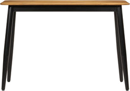 vidaXL - Eettafel - 112x52x76 - cm - massief - mangohout - en - ijzer