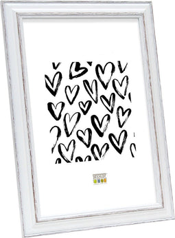 Deknudt Frames fotolijst S221H3 - wit met bruin accent - 10x15 cm
