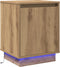 vidaXL - Nachtkastjes - met - LED-verlichting - 2 - stuks - Artisan - Eiken - 39x34,5x50 - cm