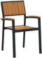 vidaXL - Tuinstoelen - 2 - stuks - Stapelbaar - Zwart - Massief - Acacia - & - Metaal