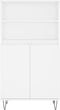 vidaXL - Hoge - kast - 60x36x110 - cm - bewerkt - hout - wit