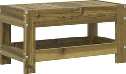 vidaXL - Tuinvoetenbank - 62x30x32 - cm - geïmpregneerd - grenenhout