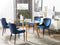 Set van 2 eetkamerstoelen SOLANO Fluweel Marineblauw