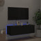 vidaXL - Tv-wandmeubel - met - LED-verlichting - 100x35x31 - cm - zwart
